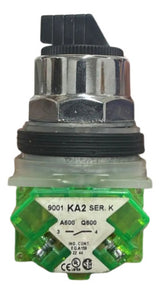 Comutador 30mm 1naf 3 Posições 9001ks702bh7 Schneider Preta E Verde 0