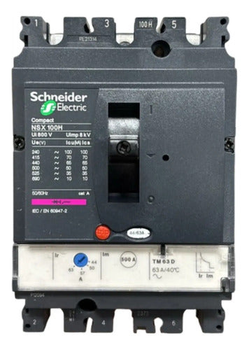 Disjuntor Tripolar 63a Nsx100h-tm63d Lv429672 Schneider