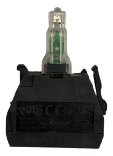 Bloco De Contato Luminoso Led Azul 110vac Zbvg6 Schneider Azul 120vca