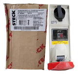 Tomada Sobrepor 3p+ Neutro+ Terra 32a 440v 6h Ss5206dd Steck Branco E Vermelho