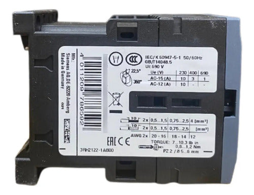 Contator Auxiliar 3rh2122-1ab00 24vca Siemens 24vca