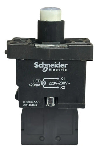 Kit Com 2: Botão Luminoso 1na 220/230vac Xa2ew36m1 Schneider Azul 220vca