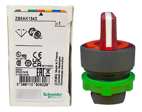 Cabeçote P/ Chave Seletora Luminosa 22mm Zb5ak1543 Schneider Vermelho 0