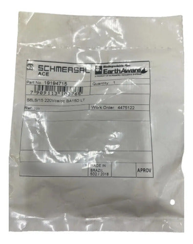 Kit Com 2x S6ls/13; 2x S6ls/15; 2x S6ls/14 Schmersal Verde Vermelho Amarelo 220