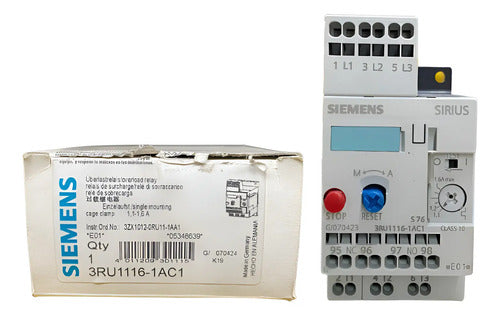Relé Térmico 3ru1116-1ac1 1,1-1,6a Siemens -