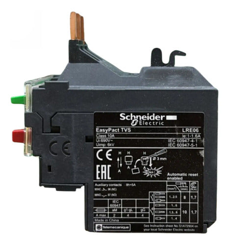 Relé De Sobrecarga Lre06 1-1,6a Schneider 690 Vca