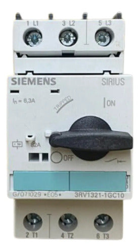 Disjuntor Motor 3rv1321-1gc10 6,3a Siemens - 50/60hz