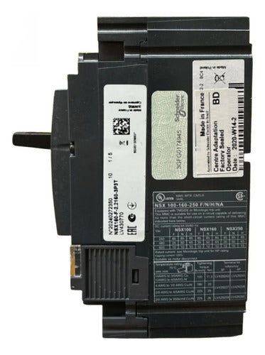 Disjuntor Nsx160f Micrologic 2.2 160a 3p Lv430770 Schneider