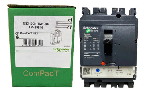 Disjuntor Tripolar 100a Nsx100n-tm100d Lv429840 Schneider