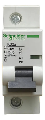 Disjuntor Termomagnetico 125a 1p K32a1c125 Schneider