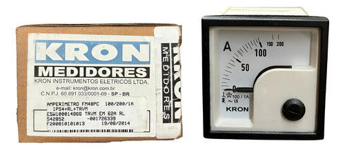 Amperimetro Fm48pc 48x48mm 100/200/1a Kron