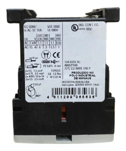 Contator Auxiliar 3rh1131-2an20 220v Siemens 220v