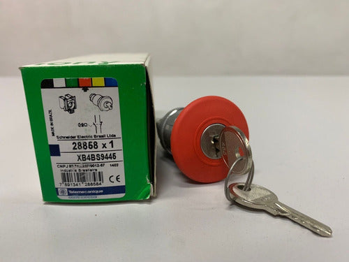 Botao 22mm Metalico Soco Com Chave D40 1 Xb4bs9445