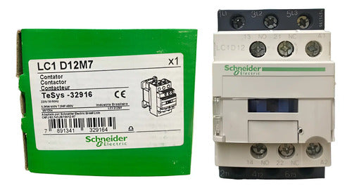 Contator Tripolar 12a 1na + 1nf 220vca Lc1d12m7 Schneider 220v Ca