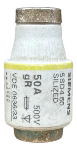 Kit Com 4: Fusivel Silized 50a 500v 5sd460 Siemens 500v