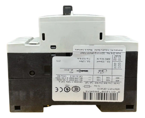 Disjuntor Motor 3rv1011-0fa10 0,35-0,5a Siemens - 50/60hz
