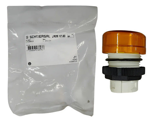 Kit Com 2: Botões Sinaleiros V221/14 22mm Amarelo Schmersal Amarelo Não Se Aplica
