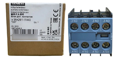Bloco De Contato Auxiliar 4na 3rh2911-1fa40 Siemens -