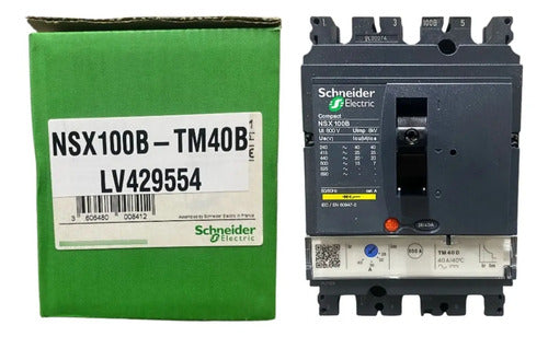 Disjuntor Tripolar 40a Nsx100b-tm40d Lv429554 Schneider