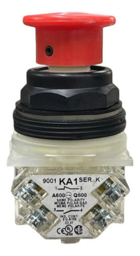 Botão 30mm 1na+1nf Vermelho 9001skr24rh13 Schneider Vermelho 1naf