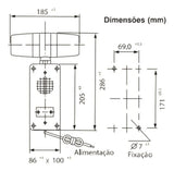 Alarme Audiovisual 100/201.bv 110/220vca 80db Ip54 Eaton Vermelho/amarelo