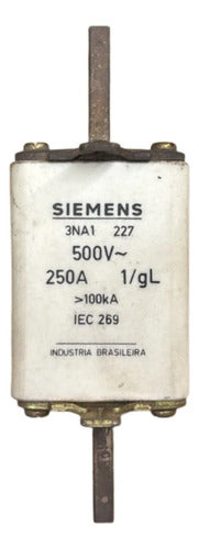 Fusível Nh01 Retardado 250a 500v 3na1227 Siemens 500v