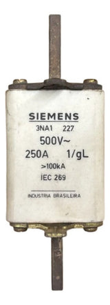 Fusível Nh01 Retardado 250a 500v 3na1227 Siemens 500v