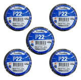Kit 5 Fitas Isolantes 20mts P22 Antichama Pt 19mm Prysmian Preto Lisa