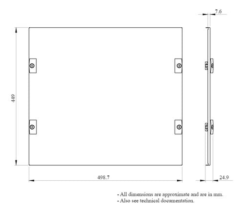Placa Frontal Lvs03807 Prismaset 450x500mm Schneider