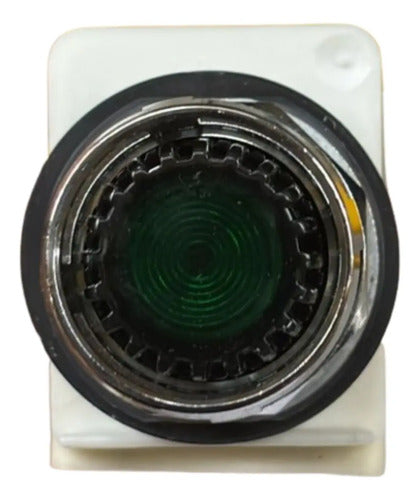 Botão 30mm Metálico Verde 1naf 9001k3l7lggh13 Schneider Verde