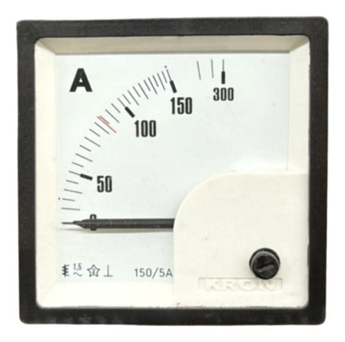 Amperímetro Fm72pc 150/300/5a Travamento Em 84a Ip54 Kron