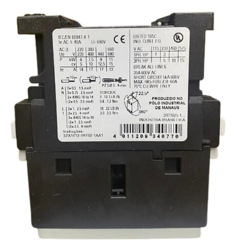 Contator 3rt1025-1an20 17a 220v Siemens 220v