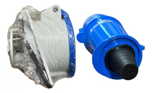 Kit Tomada N3246 + Plug N3276 32a 2p+t 200/250v Azul Steck Azul