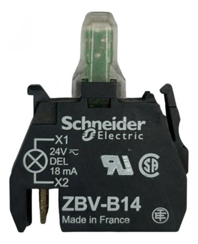 Kit Com 2: Bloco De Contato Led Branco Zbvb14 Schneider
