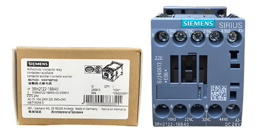 Contator Auxiliar 3rh2122-1bb40 24v Siemens  24v