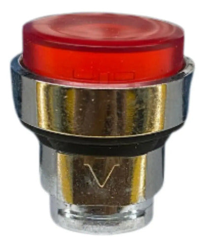 Kit Com 2: Cabeçote Para Botao 22mm Vm Zb4bh43 Schneider Vermelho