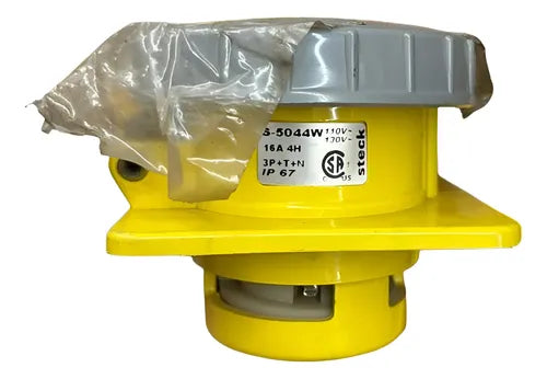 Tomada S5044w 3p+t+n 16a 4h Ip67 Amarelo Steck Amarelo