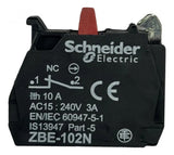 Kit Com 4 Peças: Bloco De Contato 1nf Zbe102n Schneider Preto C/ Vermelho 1nf