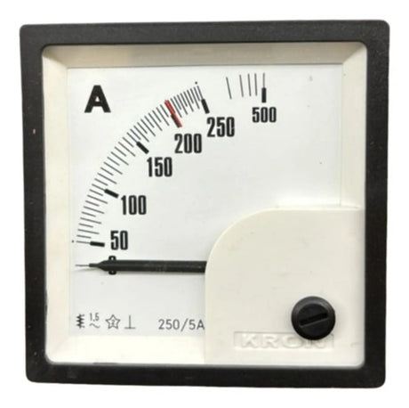 Amperímetro Fm72pc 250/500/5a Travamento Em 203a Ip54 Kron
