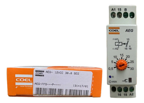 Rele Tempo Aeg 30s Aeg-ffs 12vcc Coel 12vcc