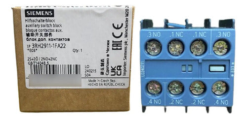 Bloco De Contato Auxiliar 2na+2nf 3rh2911-1fa22 Siemens -