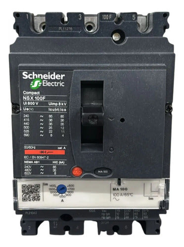 Disjuntor Tripolar 100a Nsx100f-ma100 Lv429740 Schneider