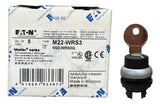 Comutador M22-wrs3 (m22-wrs3q) 22mm 3 Posições Preto Eaton
