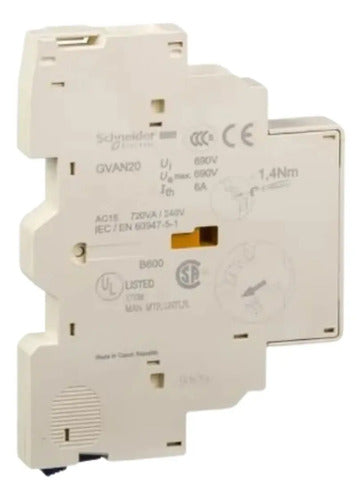 Bloco De Contato Auxiliar Instantâneo 2na Gvan20 Schneider 690v