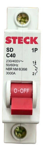 Kit Com 6: Disjuntor Unipolar Sdd61c40 40a Curva C Steck