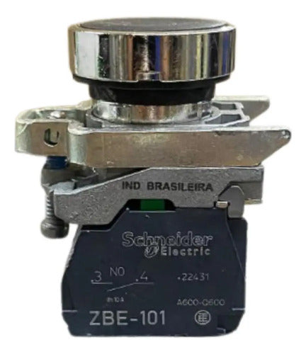 Botão Ø22mm Metálico Preto Na+nf Xb4ba25 Schneider Preto -
