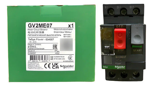 Disjuntor Termomagnético 1,6-2,5a Gv2me07 Schneider (novo) 690v 50-60hz