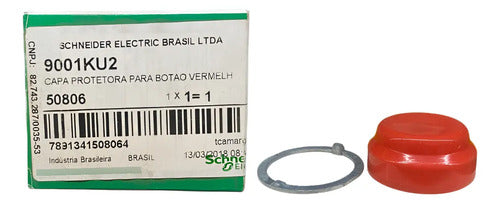 Capa Protetora Para Botao Vermelho 9001ku2 Schneider Vermelho