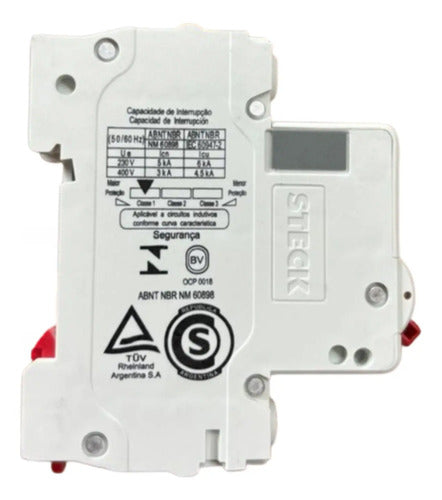 Kit C/ 10 Pçs: Disjuntor Unipolar Sdd61c20 20a Curva C Steck