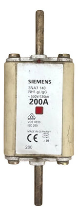 Kit Com 3: Fusível Nh01 Retardado 200a 500v 3na7140 Siemens 500v
